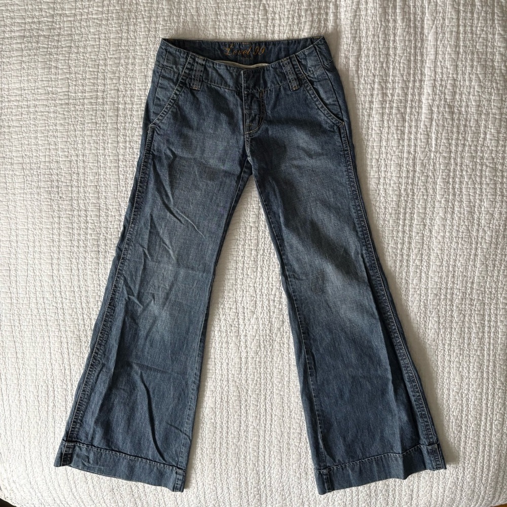 Y2K Level 99 Low Rise Wide Leg Jeans